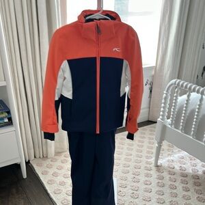 Vibrant Coral and Navy Ski Set